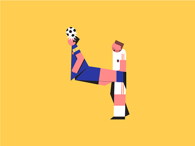 World Cup Moments #4 flat design football moments numbers shapes vector illustration world cup