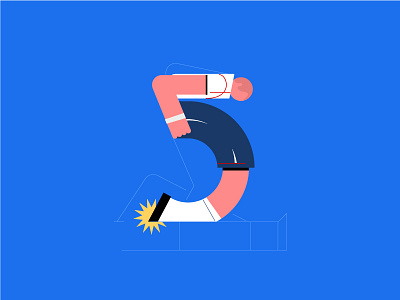World Cup Moments #5 flat design football moments numbers shapes vector illustration world cup