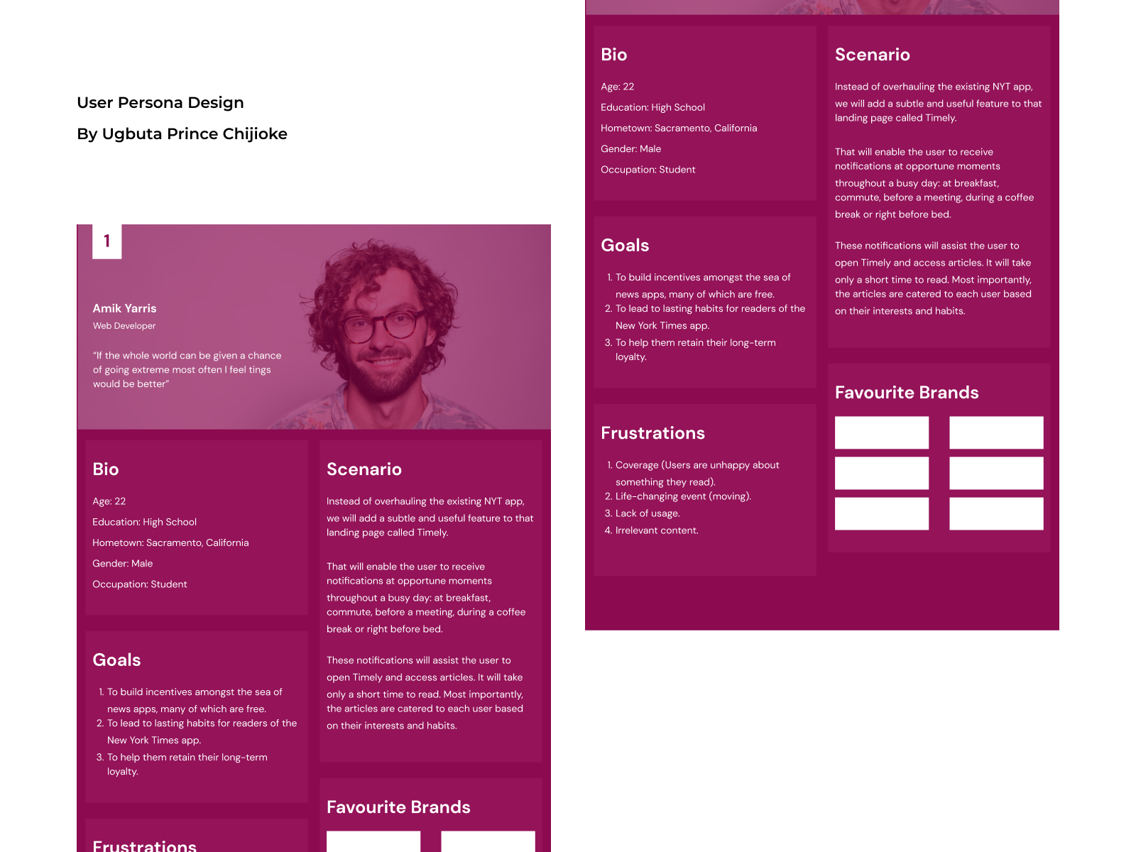 User Personas Design for User Experience Research by Prince Chijioke on ...