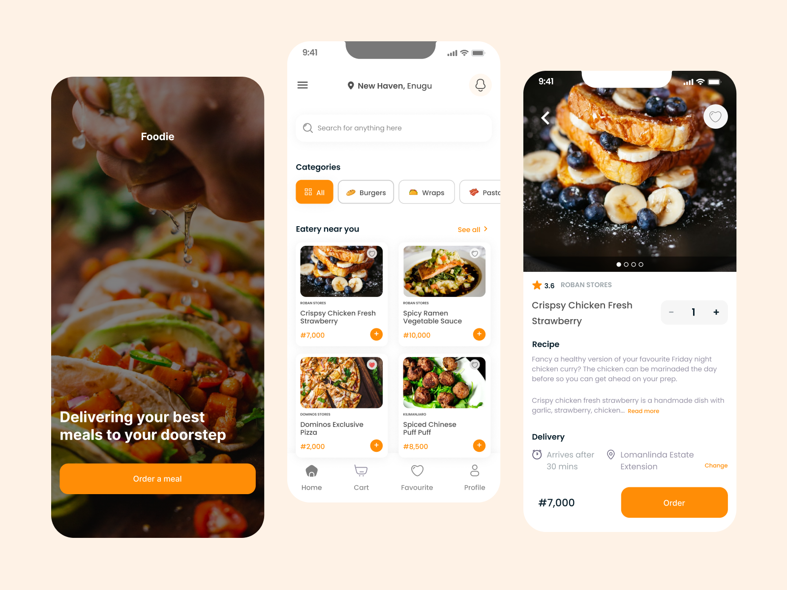 Food Delivery App UI by Prince Chijioke on Dribbble