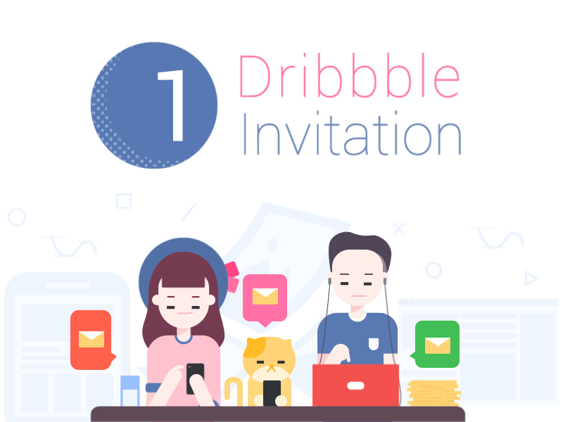 1 dribbble invitation invitation