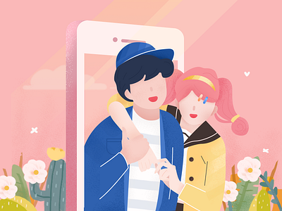 illustration|couple ai couple date illustration