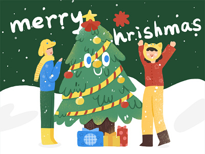2019 Christmas design illustration