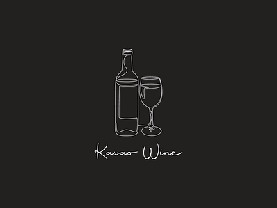 KAWAO WINE branding creative design graphic graphic design graphicdesign icon illustration logo logo design logomark logos logotype wine wine identity wine line art wine logo