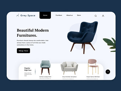 Modern Furniture Website design design inspiration dribbble dribble shot e commerce furniture furniture web design furniture website landing page minimal design new design shop store ui ux web web design website design