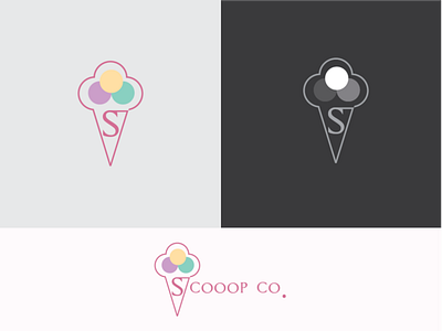 #DLC - Day 27: Ice cream logo branding daily logo challenge design feedback flat design flat logo graphic design ice cream logo illustration illustrator logo logo design logo mark logomark scooop vector