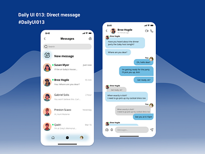 Daily UI 013: Direct message daily ui daily ui challenge dailyui013 direct message app graphic design illustration interface logo design message interface message ui mobile app ui ui design