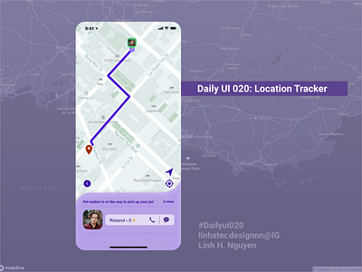 Daily UI 020: Location tracker daily ui challenge dailyui dailyui020 design graphic design illustration interface design location tracker mobile app new ui ui uiux ux