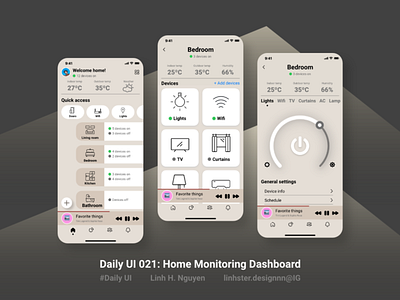 Daily UI 021: Home Monitoring Dashboard