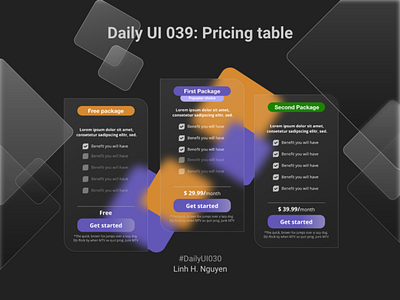 Daily UI 030: Pricing table