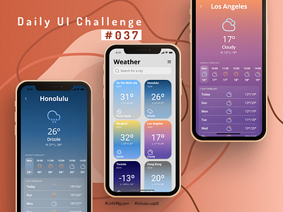 Daily UI Challenge 037: Weather app interface blobs clay mockup daily ui daily ui 037 figma global ui uix globeuiux interface design mobile weather new ui ui ui design ui ux weather app web design