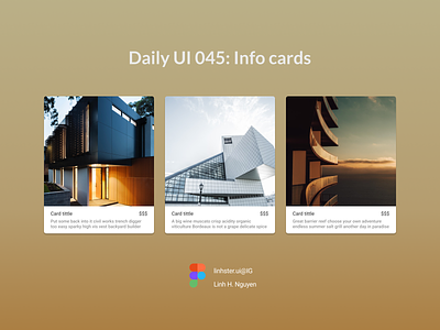 Daily UI 045: Info Cards