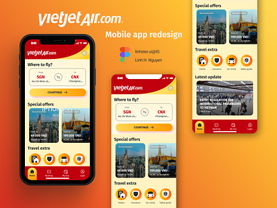 Vietjetair.vn mobile app homepage redesign