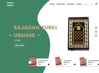 Web Design Sajadah By Me art muslim product ui uiux webdesign website