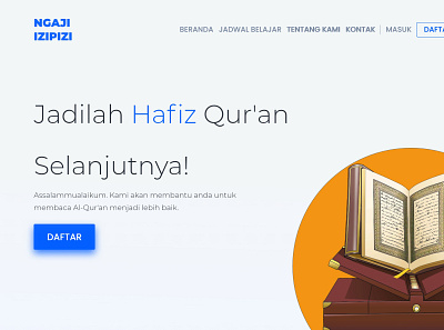Web Design Mengaji alquran art islam money muslim ngaji ui uiux webdesign