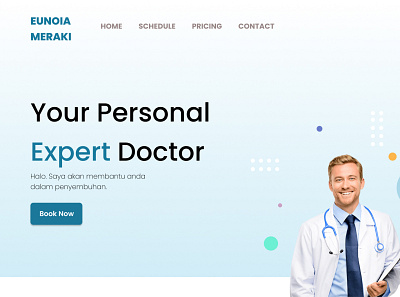 Web Design Personal Doctor By Me art design doctor health hospital money personal ui uiux webdesign white
