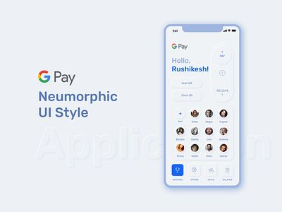 Google Pay Neumorphic UI