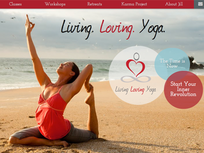 Living Loving Yoga beta responsive web design