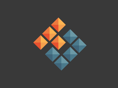 Personal logo idea geometric shapes intitials logo logotype squares tc triangles