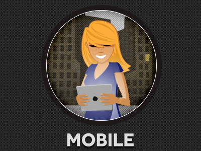 MOBILE Lassy character illustration web design