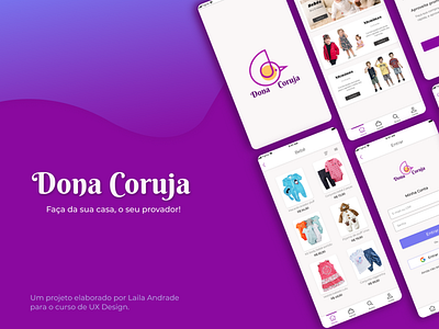 Case 2021 - Dona Coruja app branding design figma graphic design interface product design ui ux