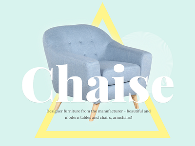 Design Furniture "Chaise" chairs chaise design furniture promo typography ui