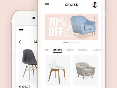 Design Furniture app application art direction chairs design furniture ios mobile uiux