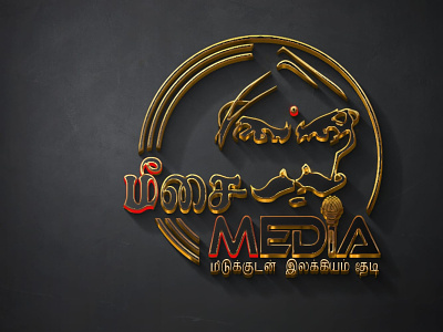 Media Channel Logo 3D 3d graphic design ilustrator logo