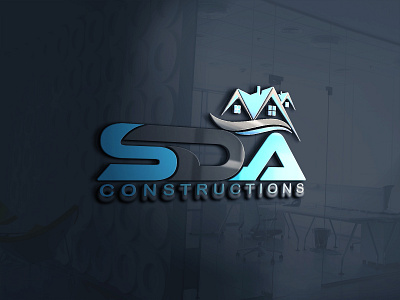 Construction company Logo Design 3d design graphic design illustration ilustrator logo vector