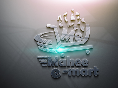 E- Market Online business Logo Design 3D 3d design graphic design illustration ilustrator logo vector