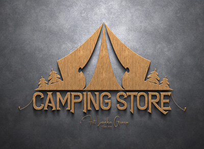 Logo For Camping Store 3d design graphic design illustration ilustrator logo vector