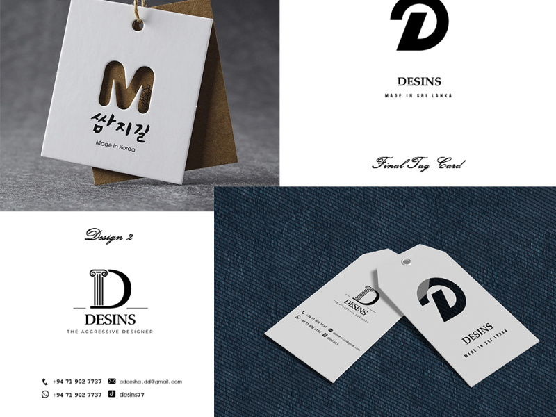 Desins Tag Card Design by Adeesha Uddeeptha on Dribbble