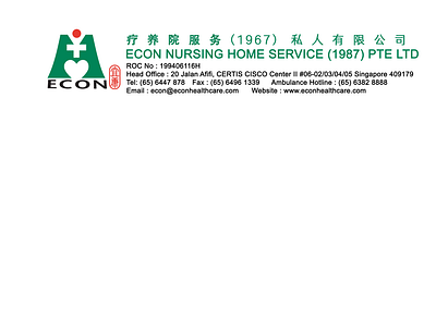 Letterhead - ECON Nursing home service 3d design graphic design illustration ilustrator logo vector
