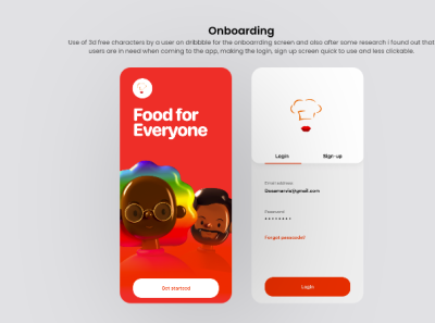 Food Delivery App UI design Login Page
