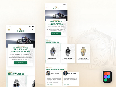 Rolex Mobile Website Concept