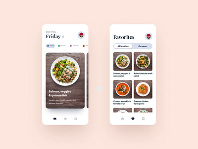 Office canteen food app animation app clean design food interface ordering ui