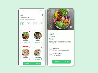 Online Food Order app 3d animation branding design graphic design illustration logo ui ux vector