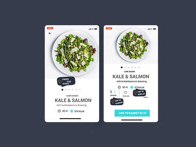 Food App Demo 3d animation branding food ui graphic design ux