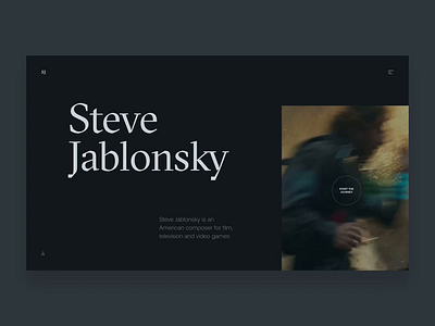 Steve Jablonsky Website Concept concept editorial jablonsky movie steve transformers typogaphy ui webdesign