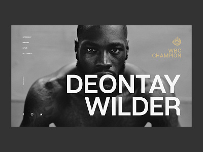 Deontay Wilder Official Concept boxing champion deontay editorial interface minimalistic typogaphy typography art wbc webdesign wilder
