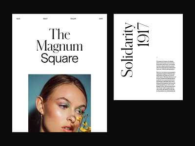 Magnum Square class course editorial fashion grids hierarchy interaction interface layouts minimalistic online typography ui webdesign