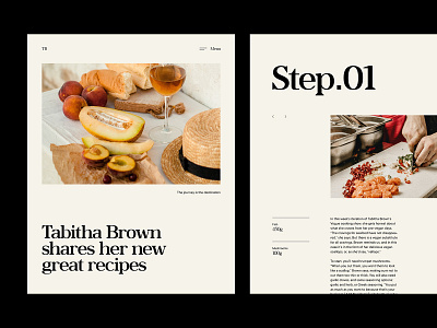 Recipes in Detail class course editorial editorial design grid grid layout grids hierarchy layouts minimalistic online online course typography ui webdesign