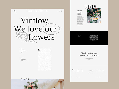 Vinflow Story - [Online Course] class course editorial flowers flowers online in dubai grids gridsystem layouts minimalistic typogaphy