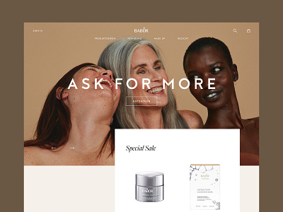 Babor Makeup babor class course ecommerce editorial fashion grid hierarchy interaction interface layout makeup online online shop typography ui webdesign