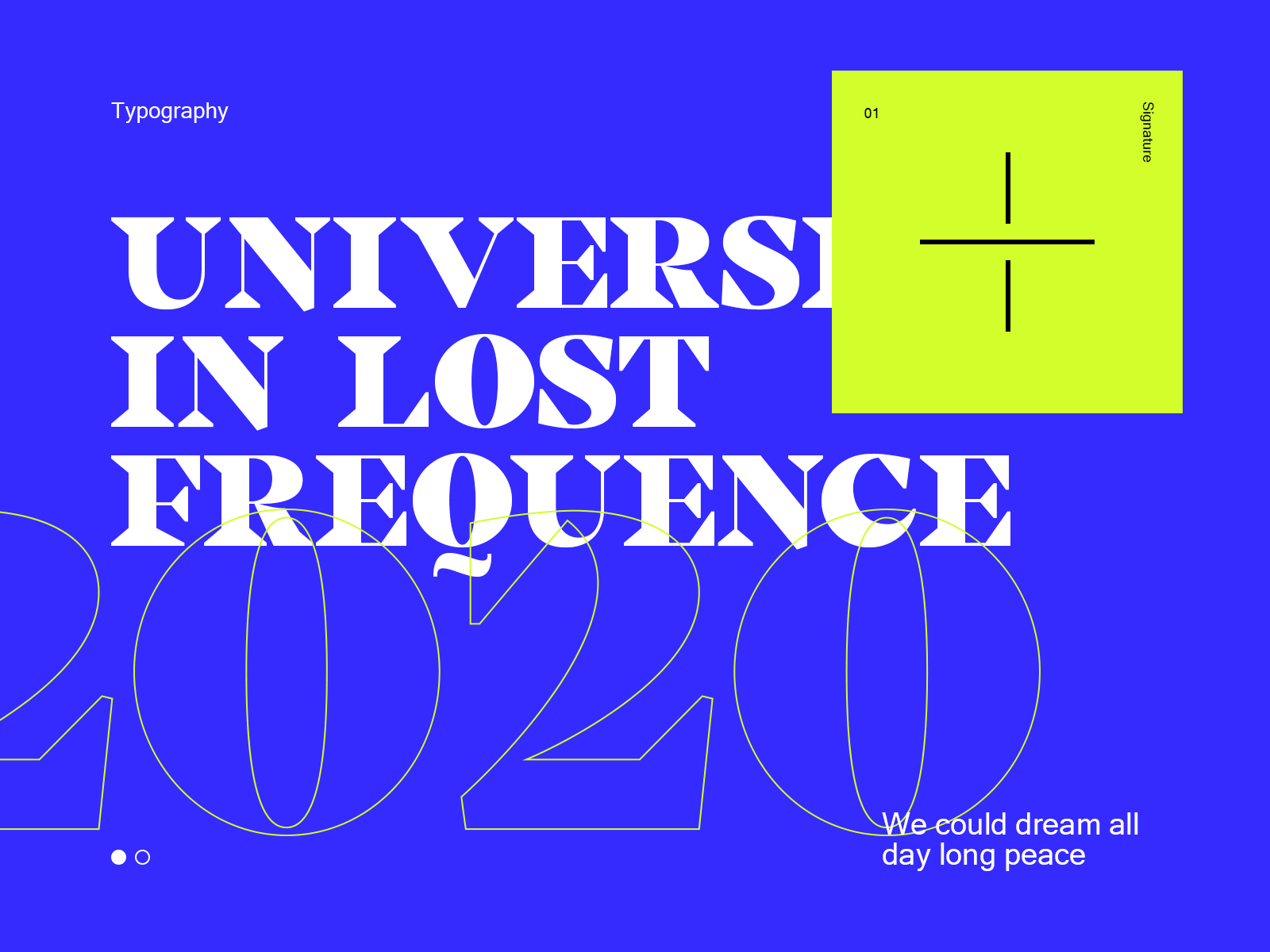 Universe in Lost Frequence