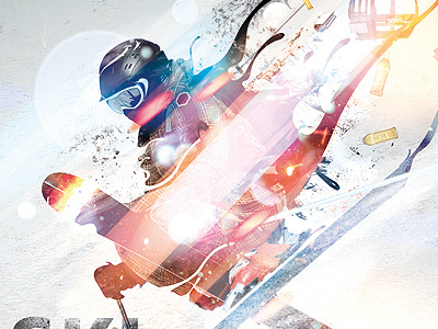 Ski&Snowboarding artwork gareis oliver ski snowboard snowboarding tropfich