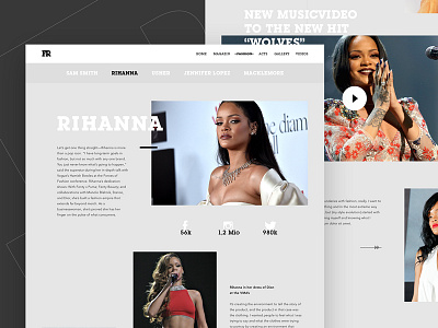 Fashion Event Acts // Day 8 daily inspire interaction interface landing minimalistic site ui user ux web webdesign