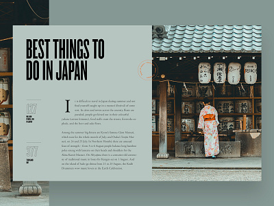 Japan Typography // Day 12 daily inspire interaction interface landing minimalistic site ui user ux web webdesign