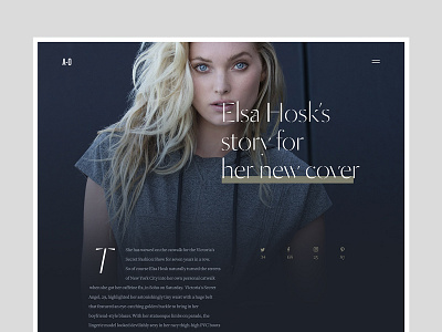 A-O Fashion Magazine - Article Page // Day 35 editorial fashion interaction interface magazine minimalistic site ui user ux web webdesign