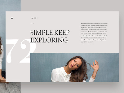 Typo Exploration // Day 36 daily interaction interface landing minimalistic site typography ui user ux web webdesign